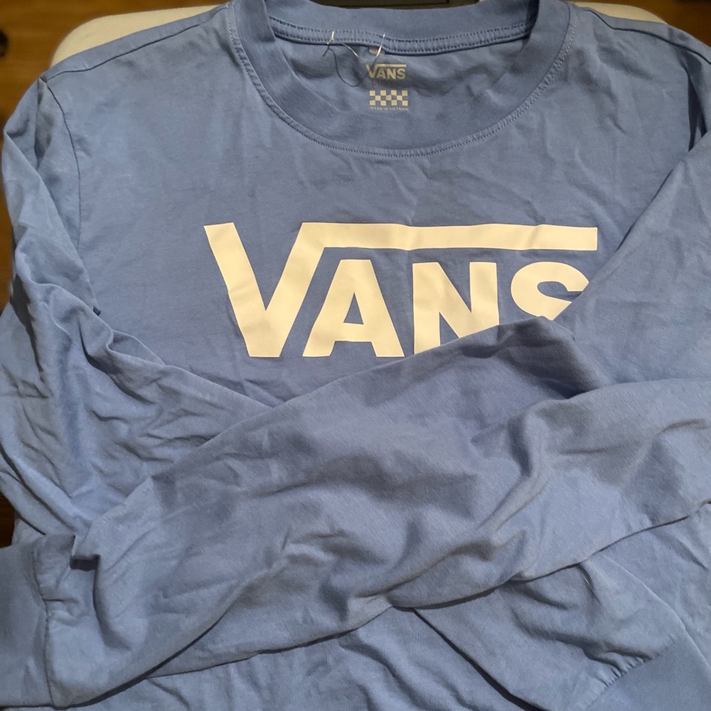 Long sleeve vans  blue crop top from zumiez size small